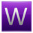 Letter W violet Icon